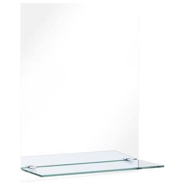 vidaXL Wandspiegel met schap 50x70 cm gehard glas Overig product