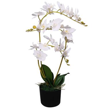 VIDAXL Kunst orchidee plant - met pot - 65 cm - wit product