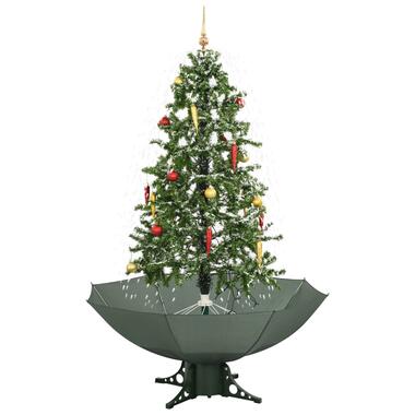 vidaXL Kerstboom sneeuwend met paraplubasis 170 cm groen product