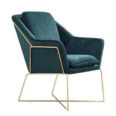 Design fauteuil Selena - Smaragd groen / gouden frame product