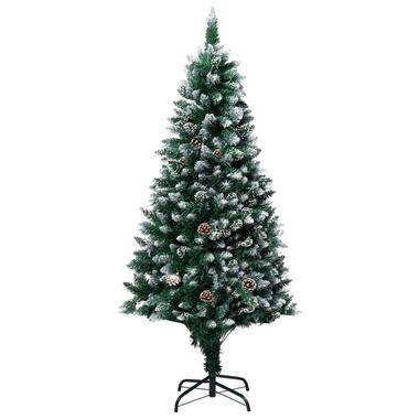 vidaXL Kunstkerstboom met dennenappels en witte sneeuw 150 cm product