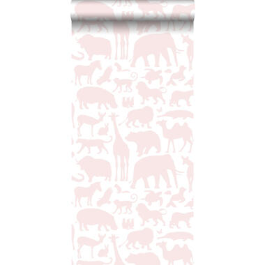 ESTAhome behang - dieren - zacht roze - 0.53 x 10.05 m product
