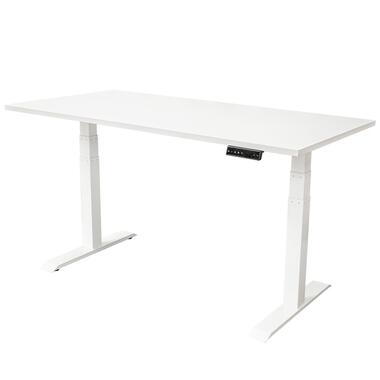 Elektrisch verstelbaar bureau - 140x80 cm - Dual motor - Wit product