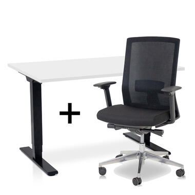 MRC COMFORT Set - Zit-sta bureau + stoel - 120x80 - wit product