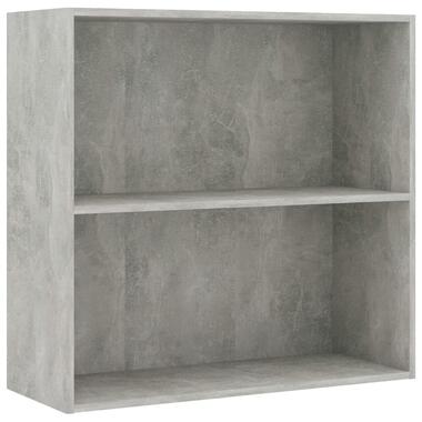 vidaXL Boekenkast met 2 schappen 80x30x76,5 cm bewerkt hout betongrijs product