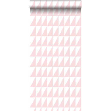 ESTAhome behang - grafische driehoeken - zacht roze - 0.53 x 10.05 m product