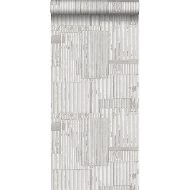 Origin behang - industriële platen - gebroken wit - 53 cm x 10.05 m product