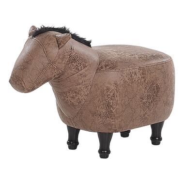 Beliani Dierenhocker HORSE - Bruin kunstleer product