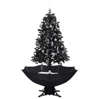 vidaXL Kerstboom sneeuwend met paraplubasis 170 cm PVC zwart product