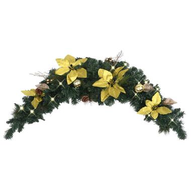 vidaXL kerstbogen met LED-lampjes 90 cm PVC groen product