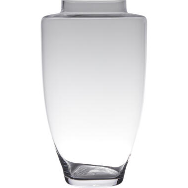 Bellatio design Vaas - hoog - transparant - glas - 26 x 45 cm product