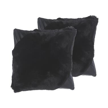 Beliani Sierkussen EHNAR - Zwart polyester product