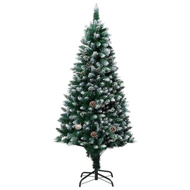 VIDAXL Kunstkerstboom met dennenappels en witte sneeuw 180 cm product