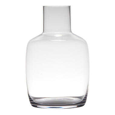 Bellatio Design Vaas - transparant - glas - 3 l - 19 x 30 cm product
