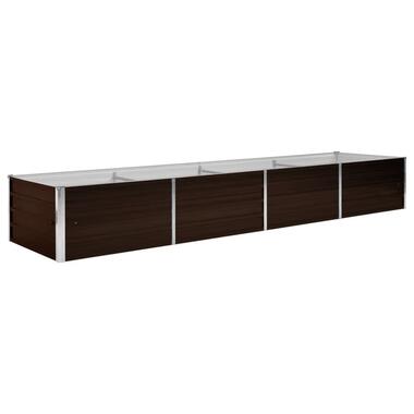 vidaXL Plantenbak verhoogd 320x80x45 cm gegalvaniseerd staal bruin product