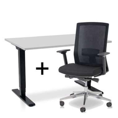 MRC COMFORT Set - Zit-sta bureau + stoel - 140x80 - grijs product