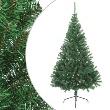 vidaXL Kunstkerstboom met standaard half 180 cm PVC groen product