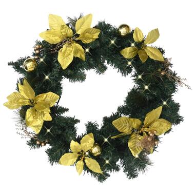 vidaXL - Kerstkrans - Green & gold product