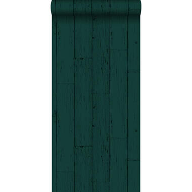 Origin behang - verweerde planken - smaragd groen - 53 cm x 10.05 m product