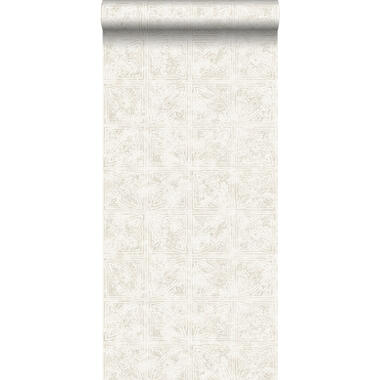 ESTAhome behang - tegelmotief - beige - 53 cm x 10,05 m product