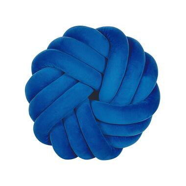 AKOLA - Sierkussen - Blauw - 30 x 30 cm - Fluweel product