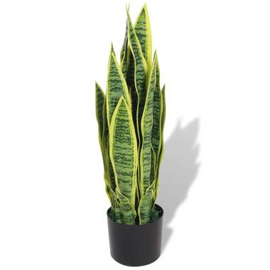VIDAXL Kunst sanseveria plant - met pot - 65 cm - groen product