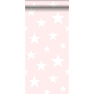 ESTAhome behang - sterren - licht roze en wit - 53 cm x 10,05 m product