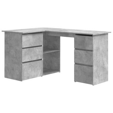 VIDAXL Hoekbureau 145x100x76 cm spaanplaat betongrijs product
