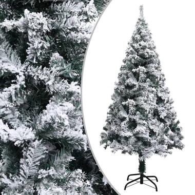 VIDAXL Kunstkerstboom met sneeuwvlokken 150 cm PVC groen product