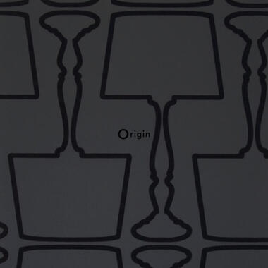 Origin behang - lampen - zwart - 52 cm x 10,05 m product