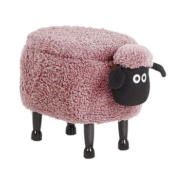 Beliani Dierenhocker SHEEP - roze polyester product