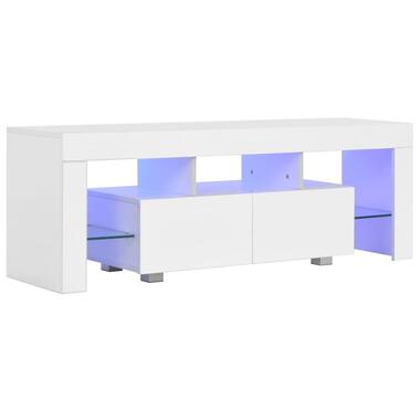 VIDAXL Tv-meubel met LED-verlichting 130x35x45 cm hoogglans wit product