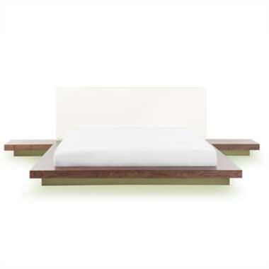 ZEN - Tweepersoonsbed LED - Lichte houtkleur - 160 x 200 cm - MDF product