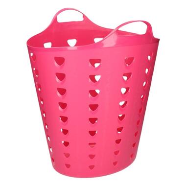 Wasmand - flexibel - roze - kunststof - 60 l product