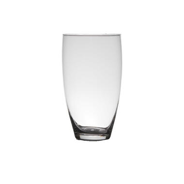 Transparante home-basics vaas/vazen van glas 25 x 14 cm product