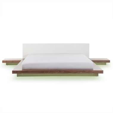 ZEN - Tweepersoonsbed LED - Lichte houtkleur - 180 x 200 cm - MDF product