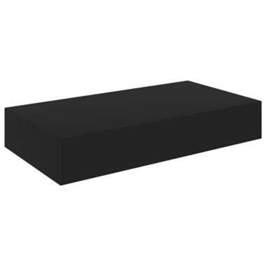 VIDAXL Wandschap - met lade - zwevend - 48x25x8 cm - zwart product