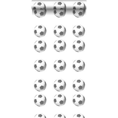 ESTAhome behang - voetballen - zwart en wit - 53 cm x 10.05 m product