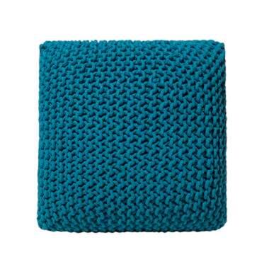 CONRAD - Poef Rechthoekig - Blauw - 50 cm - Katoen product