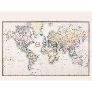 ESTAhome fotobehang - vintage map of the world product