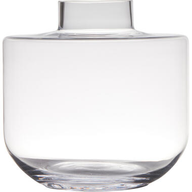 Bellatio design Vaas - transparant - glas - 4 l - 25 x 26 cm product