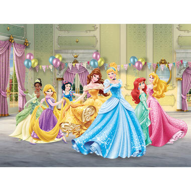 Disney fotobehang - prinsessen - geel, blauw en groen - 360 x 270 cm product