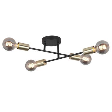 Highlight Plafondlamp Sticks 4 lichts - Ø 60 cm - goud zwart product