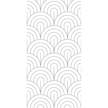 ESTAhome fotobehang - art deco motief - wit en zwart - 1.5 x 3 m product