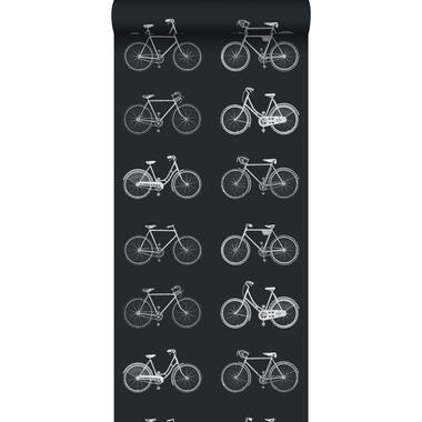 ESTAhome behang - fietsen - zwart en wit - 53 cm x 10,05 m product
