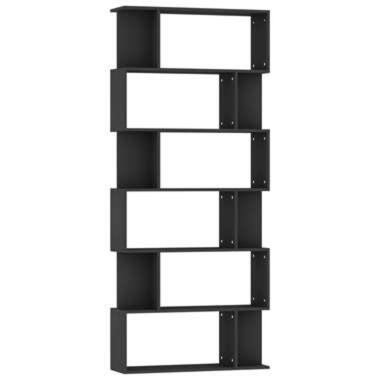 VIDAXL - Boekenkast/kamerscherm - 80x24x192 cm - spaanplaat - zwart product