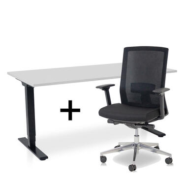 MRC COMFORT Set - Zit-sta bureau + stoel - 160x80 - grijs product
