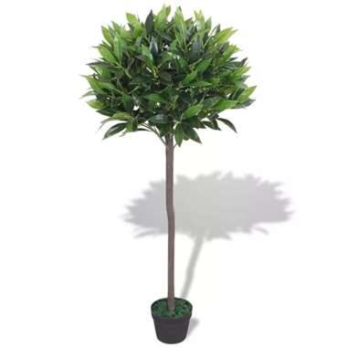 VIDAXL Kunst laurierboom plant - met pot - 125 cm - groen product