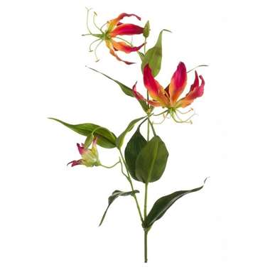 Bellatio flowers & plants Kunstbloem - gloriosa klimlelie - 75 cm product