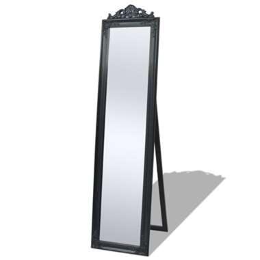 vidaXL Vrijstaande spiegel Barokstijl 160x40cm zwart product